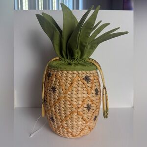 Vintage Gymboree 2003 Pineapple Straw‎ Bag Purse Tropical Fruit Novelty